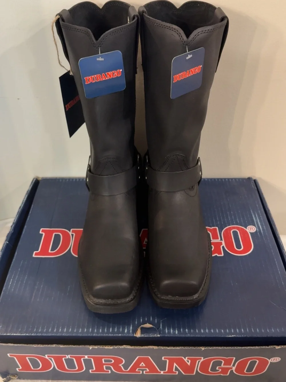 Durango Black Men’s Harness Western Boots